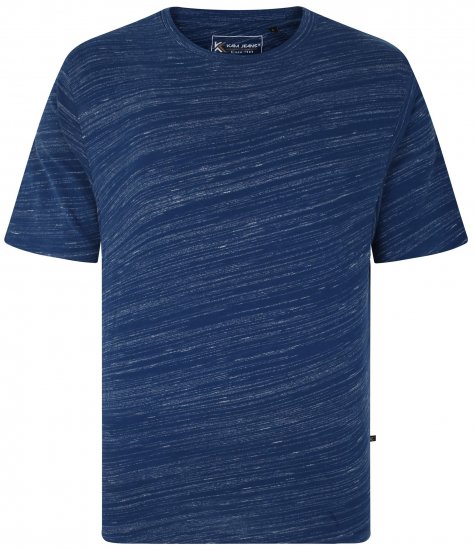 Kam Jeans 5738 Injected Marl Crew Neck T-Shirt Dark Blue - Тениски - мъжки тениски големи размери