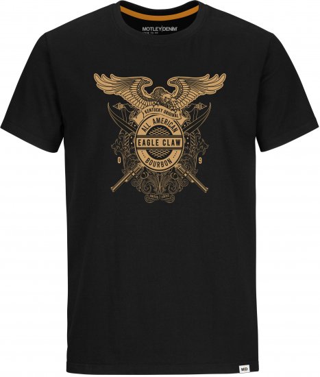 Motley Denim MANHATTAN T-shirt Black - Тениски - мъжки тениски големи размери