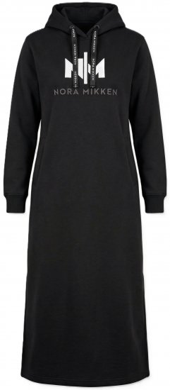 Nora Mikken MARI Maxi Hoodie Dress Black - Суичъри & cуичъри с качулка - 