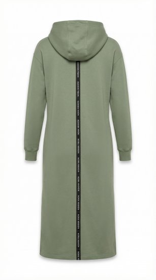 Nora Mikken MARI Maxi Hoodie Dress Green - Суичъри & cуичъри с качулка - 