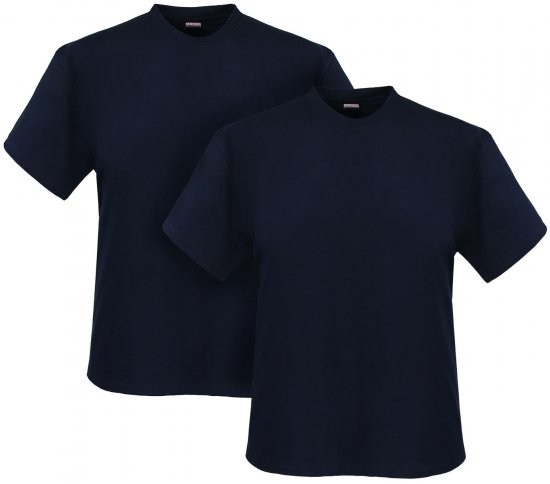 Adamo Marlon Comfort fit 2-pack T-shirt Navy - Тениски - мъжки тениски големи размери