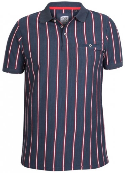 D555 Martel Polo Navy - Поло тениски - мъжки тениски с яка големи размери
