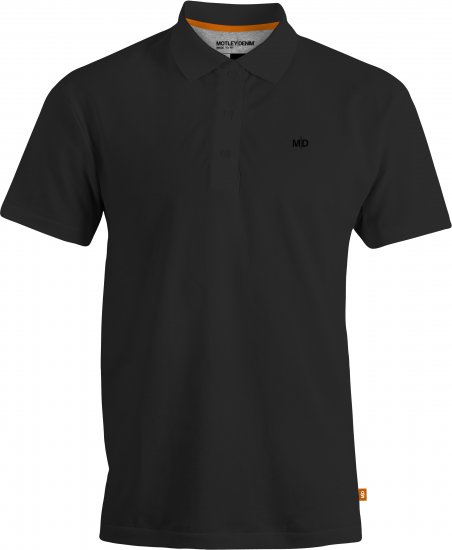 Motley Denim Bratislava Polo Black - Поло тениски - мъжки тениски с яка големи размери