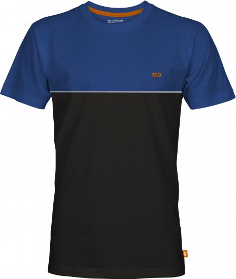 Motley Denim Athens Two-Toned T-Shirt Black/Royal Blue - Тениски - мъжки тениски големи размери