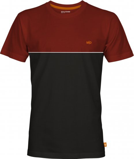 Motley Denim Athens Two-Toned T-Shirt Black/Red - Тениски - мъжки тениски големи размери