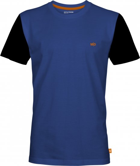 Motley Denim Granada Black Short Sleeved T-Shirt Royal Blue - Тениски - мъжки тениски големи размери