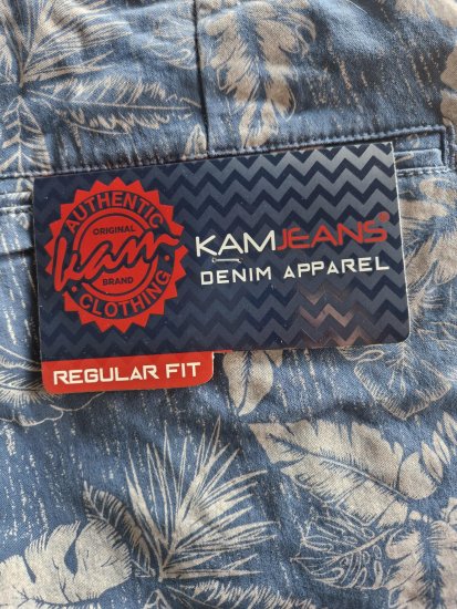 Kam Jeans 340 Dress Shorts Denim Blue - Шорти - мъжки къси панталони големи размери
