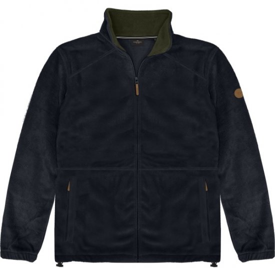 Double Outfitters MFT-7088 Fleece Full-Zip Jacket Navy - Якета - мъжки якета големи размери