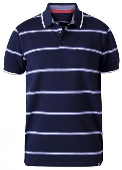 D555 Montego Twin Stripe Pique Polo - Поло тениски - мъжки тениски с яка големи размери