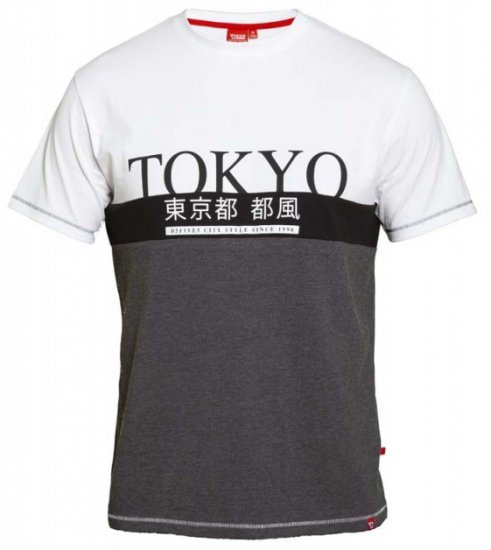 D555 Morris T-shirt Charcoal - Тениски - мъжки тениски големи размери