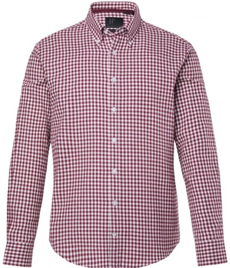 JP1880 Checked Flannel Shirt Long Sleeve Light Red Tall - МЪЖКО ОБЛЕКЛО MT-6XLT - дрехи за високи мъже