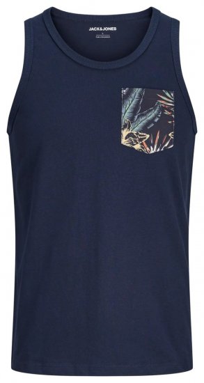 Jack & Jones Honolulu Pocket Tanktop Navy - Тениски - мъжки тениски големи размери