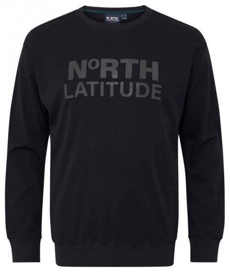 North Latitude 53123 Суитшърт с лого Черно - Суичъри & cуичъри с качулка - мъжки суичъри големи размери