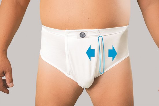 20 Nodi Combed Cotton Jersey Briefs with High Side Cut and Side Opening White - Бельо & Бански шорти - Мъжко бельо големи размери