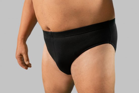 20 Nodi Stretch Cotton Briefs with Embroidered Side Label Black - Бельо & Бански шорти - Мъжко бельо големи размери