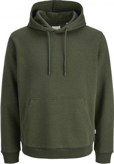 Jack & Jones Bradley Hoodie Dark Green - Суичъри & cуичъри с качулка - мъжки суичъри големи размери