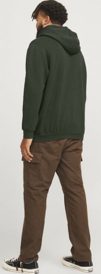 Jack & Jones Bradley Hoodie Dark Green - Суичъри & cуичъри с качулка - мъжки суичъри големи размери