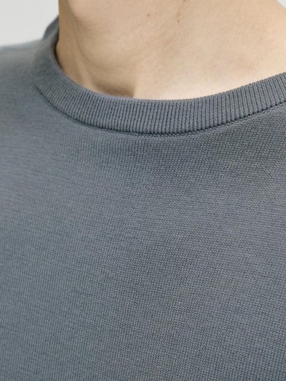 Jack & Jones BASIC Knitted Sweater Grey - Суичъри & cуичъри с качулка - мъжки суичъри големи размери