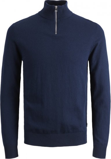 Jack & Jones Emil Knitted Pullover Blue - Суичъри & cуичъри с качулка - мъжки суичъри големи размери