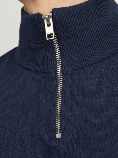 Jack & Jones Emil Knitted Pullover Blue - Суичъри & cуичъри с качулка - мъжки суичъри големи размери
