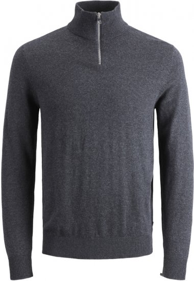 Jack & Jones Emil Knitted Pullover Grey - Суичъри & cуичъри с качулка - мъжки суичъри големи размери