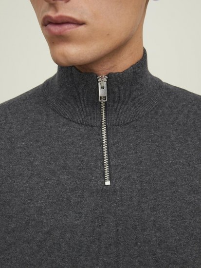Jack & Jones Emil Knitted Pullover Grey - Суичъри & cуичъри с качулка - мъжки суичъри големи размери