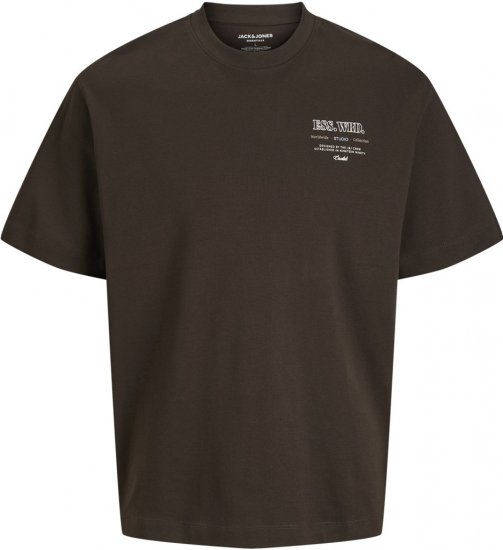 Jack & Jones Urban Edge Studio T-shirt Brown - Тениски - мъжки тениски големи размери