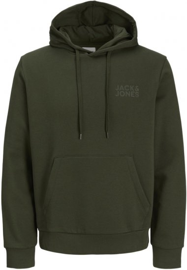 Jack & Jones ECORP Hoodie Green - Суичъри & cуичъри с качулка - мъжки суичъри големи размери