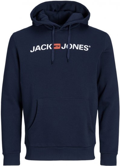 Jack & Jones ECORP Old Logo Hoodie Blue - Суичъри & cуичъри с качулка - мъжки суичъри големи размери