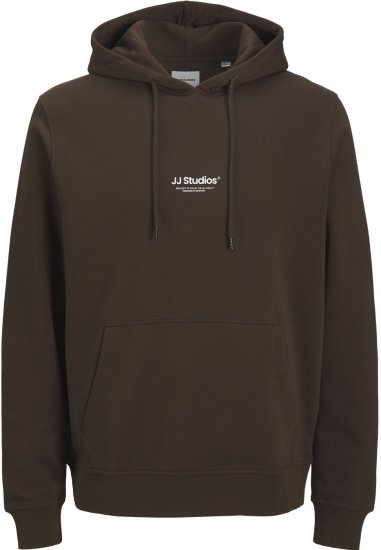 Jack & Jones Soho Hoodie Brown - Суичъри & cуичъри с качулка - мъжки суичъри големи размери