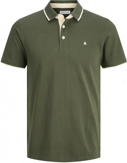Jack & Jones Paulos Polo Short Sleeve Green - Поло тениски - мъжки тениски с яка големи размери