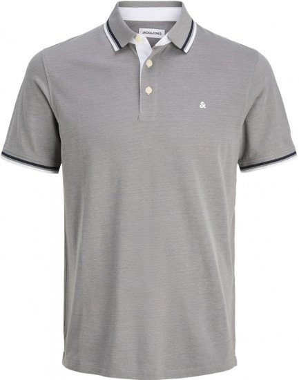 Jack & Jones Paulos Polo Short Sleeve Grey - Поло тениски - мъжки тениски с яка големи размери