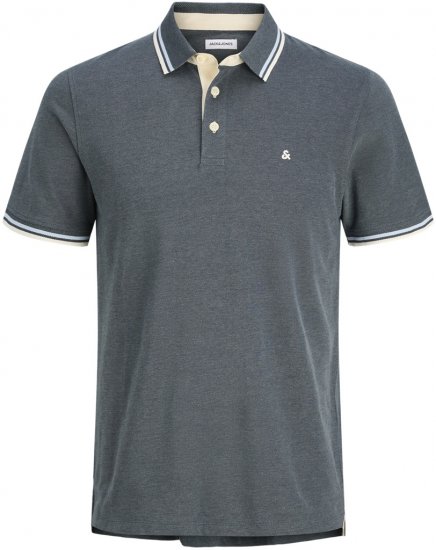 Jack & Jones Paulos Polo Short Sleeve Stormy Weather - Поло тениски - мъжки тениски с яка големи размери