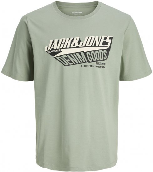 Jack & Jones Logo 2COL T-shirt Iceberg Green - Тениски - мъжки тениски големи размери