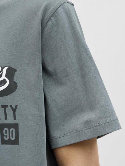 Jack & Jones Logo 2COL T-shirt Grey - Тениски - мъжки тениски големи размери
