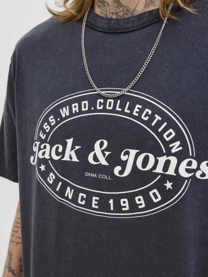 Jack & Jones Dover T-Shirt Short Sleeve Black - Тениски - мъжки тениски големи размери