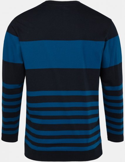 JP1880 Pyjamas Two-piece Long Sleeve with Stripes Blue - Бельо & Бански шорти - Мъжко бельо големи размери