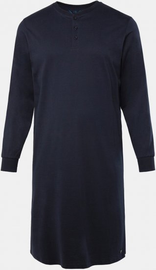 JP1880 Henley Long Sleeved Night Dress Navy - Бельо & Бански шорти - Мъжко бельо големи размери