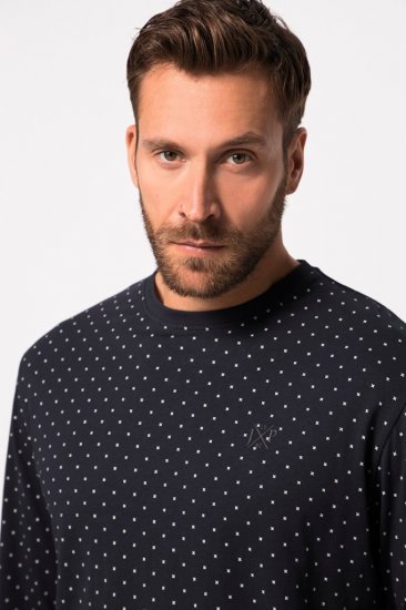 JP1880 Pyjamas Two-piece Long Sleeve and Long Trousers Navy - Бельо & Бански шорти - Мъжко бельо големи размери