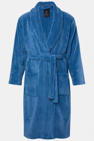 JP1880 Bathrobe with Spacious Pockets Denim Blue - Бельо & Бански шорти - Мъжко бельо големи размери