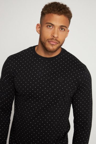 JP1880 Two-piece Pyjamas Long Sleeve and Long Trousers Black - Бельо & Бански шорти - Мъжко бельо големи размери