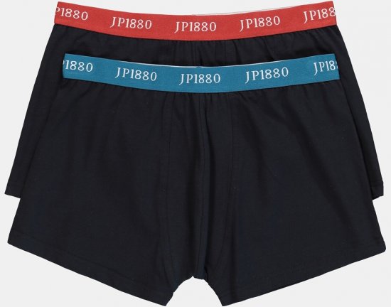 JP1880 FLEXNAMIC OEKO-TEX Boxer Shorts 2-Pack Black - Бельо & Бански шорти - Мъжко бельо големи размери