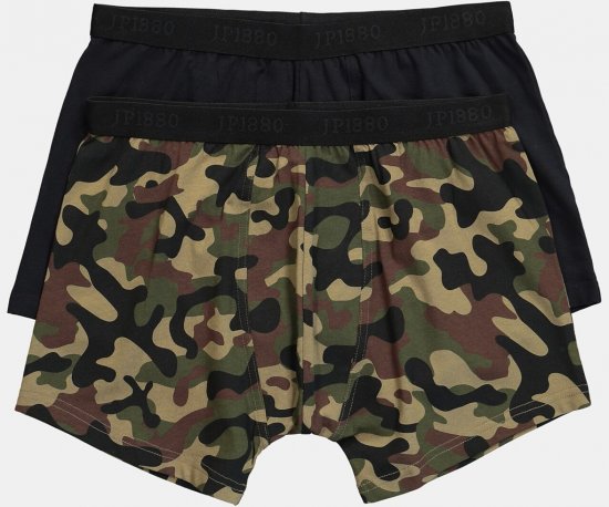 JP1880 FLEXNAMIC OEKO-TEX Boxer Shorts 2-Pack Green - Бельо & Бански шорти - Мъжко бельо големи размери