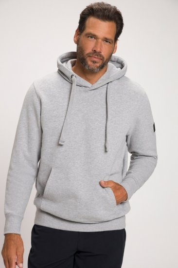 JAY-PI Hoodie with Soft Brushed Interior Grey - Суичъри & cуичъри с качулка - мъжки суичъри големи размери