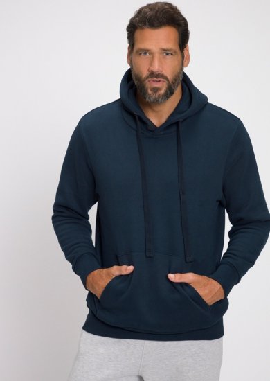 JAY-PI Hoodie with Soft Brushed Interior Navy - Суичъри & cуичъри с качулка - мъжки суичъри големи размери