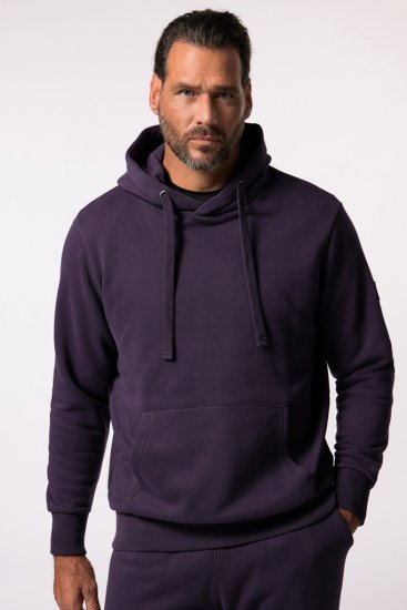 JAY-PI Hoodie with Soft Brushed Interior Purple - Суичъри & cуичъри с качулка - мъжки суичъри големи размери