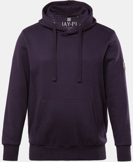 JAY-PI Hoodie with Soft Brushed Interior Purple - Суичъри & cуичъри с качулка - мъжки суичъри големи размери