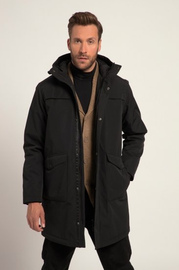 JP1880 Warm Parka with Wind Cuffs Black - Якета - мъжки якета големи размери