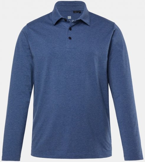 JAY-PI Quickdry Polo Long Sleeve Blue - Поло тениски - мъжки тениски с яка големи размери