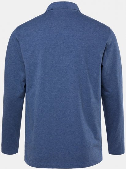 JAY-PI Quickdry Polo Long Sleeve Blue - Поло тениски - мъжки тениски с яка големи размери